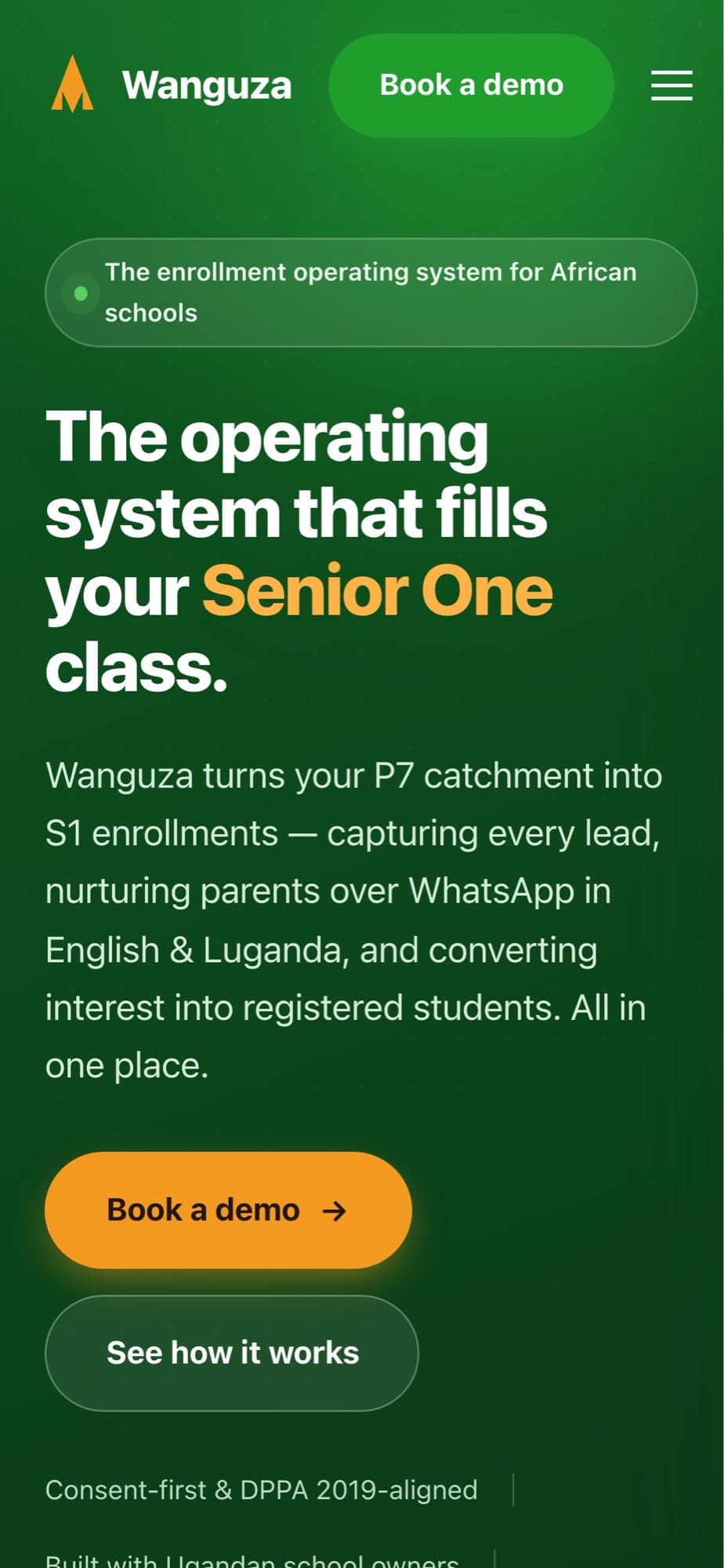 Wanguza on a phone
